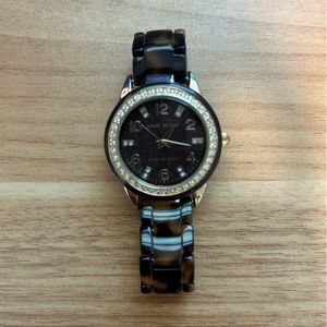 Anne Klein Tortoise + Gold Watch